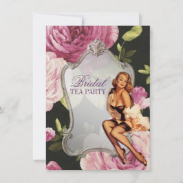 Convite Vintage Pin Up Menina dona de casa Chá de panela