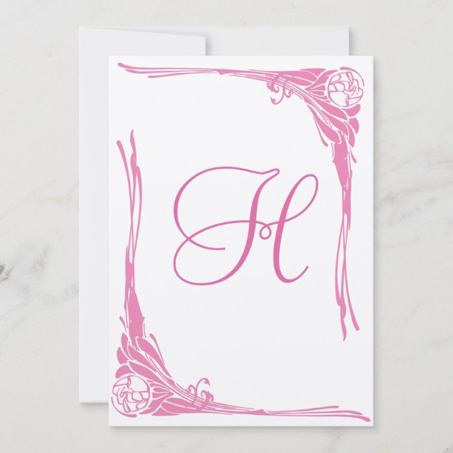 Convite Vintage Pink Rose Casation (Frente)