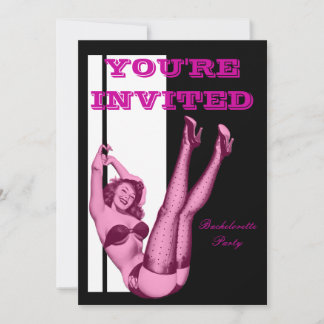 Convite Vintage pinup poledancer