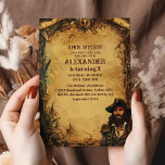 Convite Vintage Pirate Festa de aniversário Ahoy Matey Ant<br><div class="desc">Marque uma aventura emocionante com nosso Convite de aniversário Pirata Themed! Ahoy, matey! Convide sua equipe a se juntar à diversão com este convite empolgante. Apresentando uma ousada design pirata completa com crânio e ossos cruzados, mapas de tesouro, e um pergaminho curado, ele define o tom perfeito para uma celebração...</div>