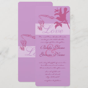 Convite Vintage Plum Love Bird Invitation