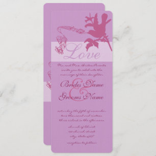 Convite Vintage Plum Love Bird Invitation