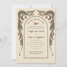 Convite Vintage Pomegranate Arch