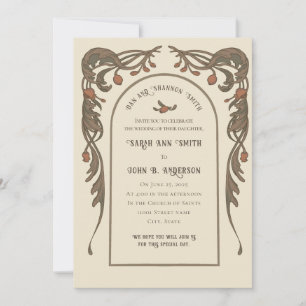 Convite Vintage Pomegranate Arch