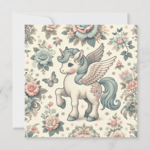 Convite Vintage Pony's Delightful Blooms