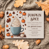 Vintage Pumpkin Spice Coffee Janto de Ação de Graç