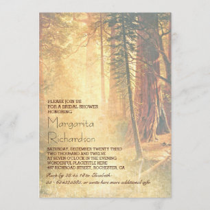 Convite Vintage Redwood Tres Chá de panela Invite