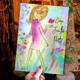 Convite Vintage retro borboleta giratória Natal ano novo