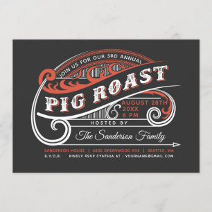 Convite Vintage Retro Panorama Invasões Transassadas de Su