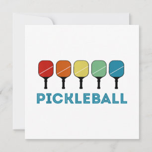 Convite Vintage Retro Pickleball Funny
