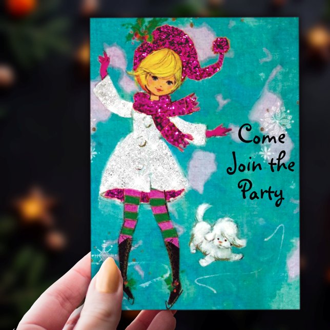 Convite Vintage retro - saudação de Natal novo (Criador carregado)