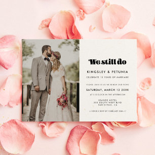 Convite Vintage retro script Ainda fazemos foto de renova