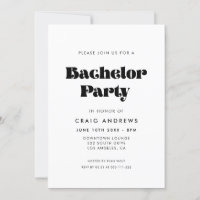 Vintage Retro Script Bachelor Party