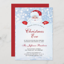 Vintage Retro Watercolor Papai Noel Véspera de Nat