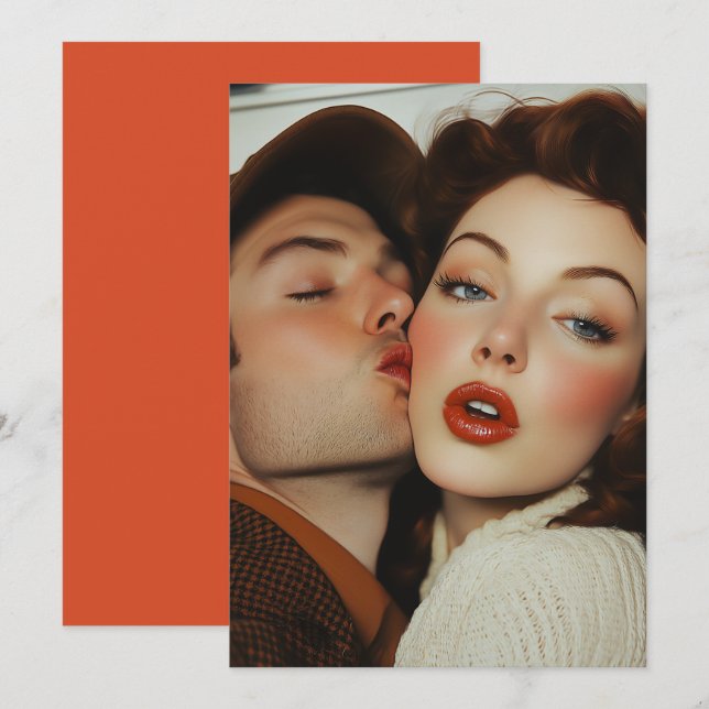 Convite Vintage Romance (Frente/Verso)