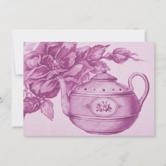 Convite Vintage Rosa Bridal Tea