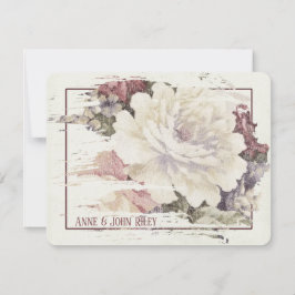 Convite Vintage Rosa Tapeçaria