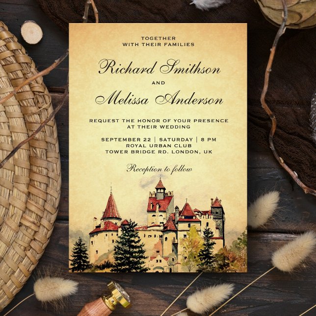 Convite Vintage Royal Fairytale Castle Invitation (Criador carregado)