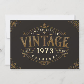 Convite Vintage Rustic Birthday