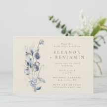 Vintage Rustic Blue Floral Wedding All-in-One