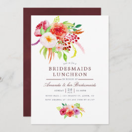 Convite Vintage Rustic Bridesmaids Luncheon Invite