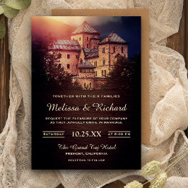 Convite Vintage Rustic Fairytale Castle Invitation