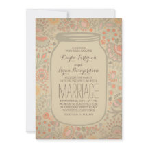 Vintage Rustic Floral Mason Jar Wedding