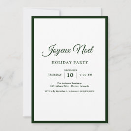Convite Vintage Rustic French Joyeux Noel