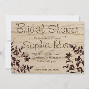 Convite Vintage Rustic Rosa