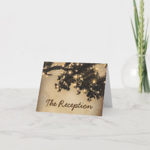 Convite Vintage Rustic Tree Wedding Evening Reception