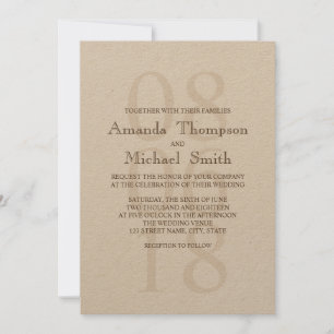 Convite Vintage Rustic Wedding