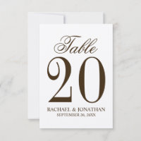 Vintage Rustic Wedding Table Number