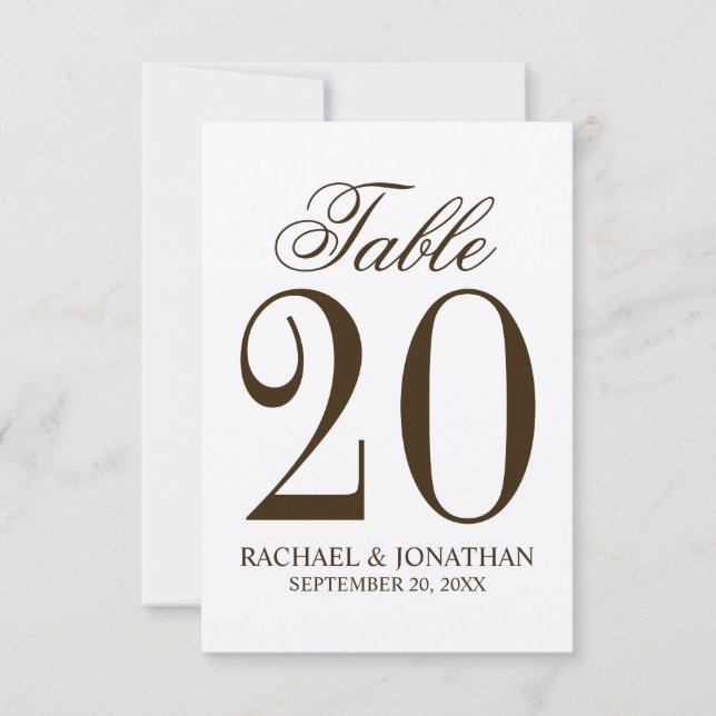 Convite Vintage Rustic Wedding Table Number (Frente)