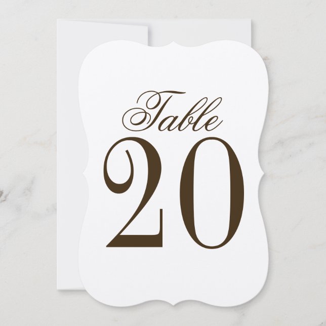Convite Vintage Rustic Wedding Table Number (Frente)
