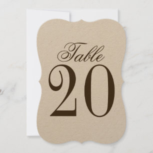 Convite Vintage Rustic Wedding Table Number