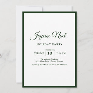 Convite Vintage Rústico Francês Joyeux Noel