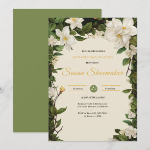 Convite Vintage Sage Green Botanal
