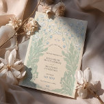 Convite Vintage Salva a Data Teal Blue White Cream<br><div class="desc">Crie uma atmosfera de elegância subestimada para o seu casamento com este convite de "Salve a Data", inspirado no Arte Azul Muted Nouveau e no Arte Deco. Perfeito para comemorações de primavera e verão, esse convite combina os perenes favoritos do azul e do branco, infundindo uma energia refrescante que é...</div>
