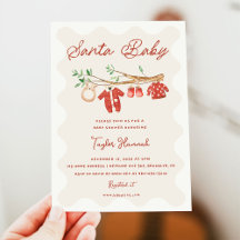 Vintage Santa Bebê Natal Chás de Bebê de Natal