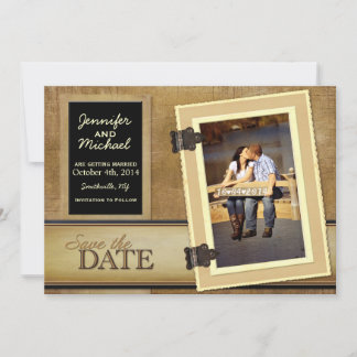 Convite Vintage Scrapbook Salvar a Data