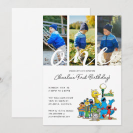 Convite Vintage Sesame Street Pals | Foto do primeiro aniv