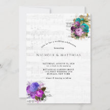 Vintage Sheet Music e Floral Weds