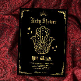 Convite Vintage - Símbolos artísticos boêmicos chá de fral