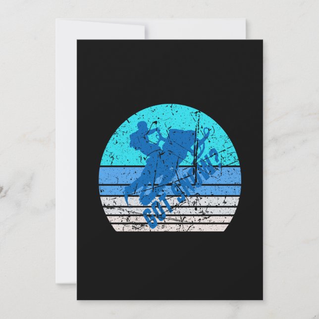 Convite Vintage Snowmobiling (Frente)