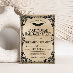 Convite Vintage Spooktacular Adulto Festa de Halloween