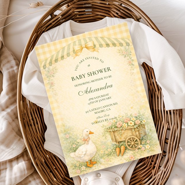 Convite Vintage Storybook Silly Goose Baby Shower (Criador carregado)