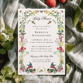 Convite Vintage Summer Garden Floral Baby Shower