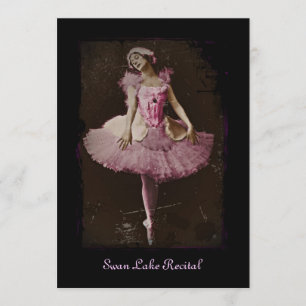 Convite Vintage Swan Lake