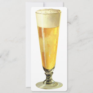 Convite Vintage Tall Frosty Draft Beer, Partido de Despedi