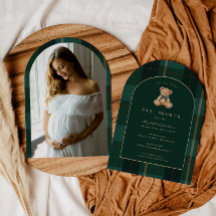 Vintage Teddy Bear Plaid Polo Baby Shower